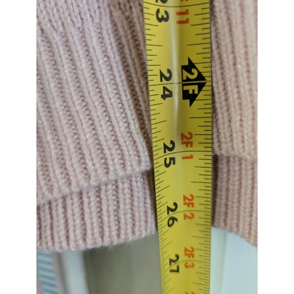 Industry Fashion V Neck Crochet Cutout Knitted Pullover Pink Sweater Size XL NWT - Picture 7 of 8